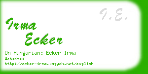irma ecker business card